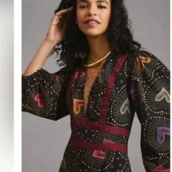 FARM Rio Colorful Heart Pattern Jumpsuit - Picture 2 of 12